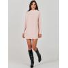 image:imageANRABESS Women Oversized Casual Loose Turtleneck Long Sleeve Slouchy Baggy Knit Tunic Sweaters Pullover 2025 Fall OutfitsPink