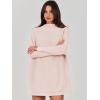 image:imageANRABESS Women Oversized Casual Loose Turtleneck Long Sleeve Slouchy Baggy Knit Tunic Sweaters Pullover 2025 Fall OutfitsPink