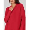 image:imageANRABESS Women Oversized Casual Loose Turtleneck Long Sleeve Slouchy Baggy Knit Tunic Sweaters Pullover 2025 Fall OutfitsRed
