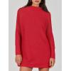 image:imageANRABESS Women Oversized Casual Loose Turtleneck Long Sleeve Slouchy Baggy Knit Tunic Sweaters Pullover 2025 Fall OutfitsRed