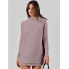 image:imageANRABESS Women Oversized Casual Loose Turtleneck Long Sleeve Slouchy Baggy Knit Tunic Sweaters Pullover 2025 Fall OutfitsRed Apricot