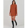 image:imageANRABESS Women Oversized Casual Loose Turtleneck Long Sleeve Slouchy Baggy Knit Tunic Sweaters Pullover 2025 Fall OutfitsRust