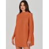 image:imageANRABESS Women Oversized Casual Loose Turtleneck Long Sleeve Slouchy Baggy Knit Tunic Sweaters Pullover 2025 Fall OutfitsRust Orange