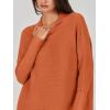 image:imageANRABESS Women Oversized Casual Loose Turtleneck Long Sleeve Slouchy Baggy Knit Tunic Sweaters Pullover 2025 Fall OutfitsRust Orange