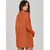 image:imageANRABESS Women Oversized Casual Loose Turtleneck Long Sleeve Slouchy Baggy Knit Tunic Sweaters Pullover 2025 Fall OutfitsRust Orange