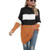 image:imageANRABESS Women Oversized Casual Loose Turtleneck Long Sleeve Slouchy Baggy Knit Tunic Sweaters Pullover 2025 Fall OutfitsStripe Orange