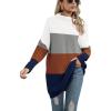 image:imageANRABESS Women Oversized Casual Loose Turtleneck Long Sleeve Slouchy Baggy Knit Tunic Sweaters Pullover 2025 Fall OutfitsWhite Gray