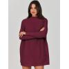 image:imageANRABESS Women Oversized Casual Loose Turtleneck Long Sleeve Slouchy Baggy Knit Tunic Sweaters Pullover 2025 Fall OutfitsWine Red