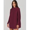 image:imageANRABESS Women Oversized Casual Loose Turtleneck Long Sleeve Slouchy Baggy Knit Tunic Sweaters Pullover 2025 Fall OutfitsWine Red