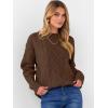 image:imageANRABESS Women Oversized Chunky Cable Knitted Vintage Sweater 2025 Fall Winter OutfitsBrown