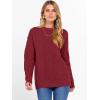 image:imageANRABESS Women Oversized Chunky Cable Knitted Vintage Sweater 2025 Fall Winter OutfitsDeep Red