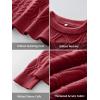 image:imageANRABESS Women Oversized Chunky Cable Knitted Vintage Sweater 2025 Fall Winter OutfitsDeep Red