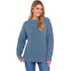 image:imageANRABESS Women Oversized Chunky Cable Knitted Vintage Sweater 2025 Fall Winter OutfitsGrey Blue