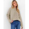 image:imageANRABESS Women Oversized Chunky Cable Knitted Vintage Sweater 2025 Fall Winter OutfitsKhaki
