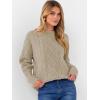 image:imageANRABESS Women Oversized Chunky Cable Knitted Vintage Sweater 2025 Fall Winter OutfitsKhaki