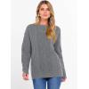 image:imageANRABESS Women Oversized Chunky Cable Knitted Vintage Sweater 2025 Fall Winter OutfitsLight Grey