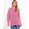 image:imageANRABESS Women Oversized Chunky Cable Knitted Vintage Sweater 2025 Fall Winter OutfitsPink