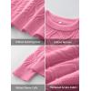 image:imageANRABESS Women Oversized Chunky Cable Knitted Vintage Sweater 2025 Fall Winter OutfitsPink