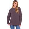 image:imageANRABESS Women Oversized Chunky Cable Knitted Vintage Sweater 2025 Fall Winter OutfitsPurple