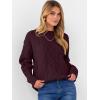 image:imageANRABESS Women Oversized Chunky Cable Knitted Vintage Sweater 2025 Fall Winter OutfitsWine Red