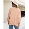 image:imageANRABESS Women Oversized Sweaters Batwing Long Sleeve 2026 Fall Outfits Crewneck Casual Knit Side Slit Fashion Pullover TopFlush Pink