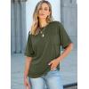 image:imageANRABESS Women Oversized T Shirts Short Sleeve Summer Casual Loose Top Basic Tee with PocketArmy Green