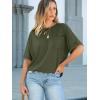 image:imageANRABESS Women Oversized T Shirts Short Sleeve Summer Casual Loose Top Basic Tee with PocketArmy Green