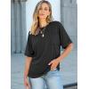 image:imageANRABESS Women Oversized T Shirts Short Sleeve Summer Casual Loose Top Basic Tee with PocketBlack