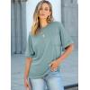 image:imageANRABESS Women Oversized T Shirts Short Sleeve Summer Casual Loose Top Basic Tee with PocketCadet Blue