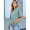 image:imageANRABESS Women Oversized T Shirts Short Sleeve Summer Casual Loose Top Basic Tee with PocketCadet Blue