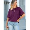 image:imageANRABESS Women Oversized T Shirts Short Sleeve Summer Casual Loose Top Basic Tee with PocketDark Purple