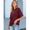 image:imageANRABESS Women Oversized T Shirts Short Sleeve Summer Casual Loose Top Basic Tee with PocketDeep Red