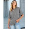 image:imageANRABESS Women Oversized T Shirts Short Sleeve Summer Casual Loose Top Basic Tee with PocketGray