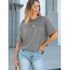 image:imageANRABESS Women Oversized T Shirts Short Sleeve Summer Casual Loose Top Basic Tee with PocketGray