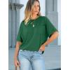 image:imageANRABESS Women Oversized T Shirts Short Sleeve Summer Casual Loose Top Basic Tee with PocketGreen