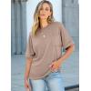 image:imageANRABESS Women Oversized T Shirts Short Sleeve Summer Casual Loose Top Basic Tee with PocketKhaki