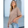 image:imageANRABESS Women Oversized T Shirts Short Sleeve Summer Casual Loose Top Basic Tee with PocketKhaki