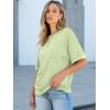 image:imageANRABESS Women Oversized T Shirts Short Sleeve Summer Casual Loose Top Basic Tee with PocketLight Green