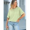 image:imageANRABESS Women Oversized T Shirts Short Sleeve Summer Casual Loose Top Basic Tee with PocketLight Green