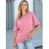 image:imageANRABESS Women Oversized T Shirts Short Sleeve Summer Casual Loose Top Basic Tee with PocketPink