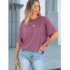 image:imageANRABESS Women Oversized T Shirts Short Sleeve Summer Casual Loose Top Basic Tee with PocketPurple