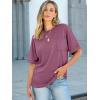 image:imageANRABESS Women Oversized T Shirts Short Sleeve Summer Casual Loose Top Basic Tee with PocketPurple