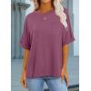 image:imageANRABESS Women Oversized T Shirts Short Sleeve Summer Casual Loose Top Basic Tee with PocketPurple