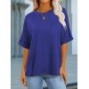 image:imageANRABESS Women Oversized T Shirts Short Sleeve Summer Casual Loose Top Basic Tee with PocketRoyal Blue