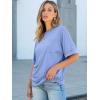 image:imageANRABESS Women Oversized T Shirts Short Sleeve Summer Casual Loose Top Basic Tee with PocketSky Blue
