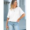 image:imageANRABESS Women Oversized T Shirts Short Sleeve Summer Casual Loose Top Basic Tee with PocketWhite