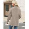 image:imageANRABESS Women Oversized Turtleneck Long Sleeve Fuzzy Knit Slit Side Chunky Warm Pullover Sweaters 2025Light Khaki