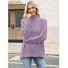 image:imageANRABESS Women Oversized Turtleneck Long Sleeve Fuzzy Knit Slit Side Chunky Warm Pullover Sweaters 2025Purple