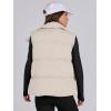 image:imageANRABESS Women Puffer Vest Sleeveless Zip Up Stand Collar Quilted Lightweight Jacket Winter Warm Puffer Padded Down OuterwearApricot