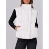 image:imageANRABESS Women Puffer Vest Sleeveless Zip Up Stand Collar Quilted Lightweight Jacket Winter Warm Puffer Padded Down OuterwearWhite